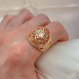 Awesome Big Size Rolled 14K Rose Gold AAA Zircon Elegant Diamonds Wedding Party Jewellery Rings