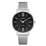 New Arrival Geneva Black Stainless Steel Mesh Band Quartz Wristwatches - Casual Ladies Popular Watches - The Jewellery Supermarket