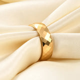 Fashion Cut Polygonal Tungsten Steel 4MM/6MM Rings for Couples Finw Jewellery