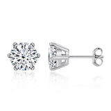 Premium 0.2-3ct Moissanite Diamonds Sterling Silver Unisex Stud Earrings