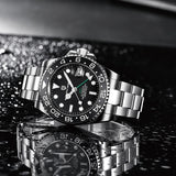 Luxury Brand New Arrival Luxury Mechanical Wristwatch Stainless Steel GMT Watch Sapphire Glass Men Watches