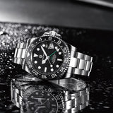 Luxury Famous Brand Sapphire Glass AR Coating Automatic with New Japan NH34 GMT Men Mechanical Watches for Men