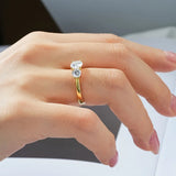 Dazzling 3-Stone VVS1 D Colour Moissanite 925 Silver Engagement Wedding Ring