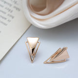 14 Karat Gold Filled Minimalist Geometric Personality Glossy Women's Dangle Earrings