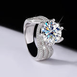 Stunning Center Stone 11MM 5CT VVS1 D colour Moissanite Diamond Wedding Engagement High Quality Jewellery
