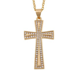 New Religious Jewellery Jesus Cross Pendant Necklace Inlaid with Quality Zircon Women's Necklace Ideal Gift - The Jewellery Supermarket