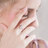 GRA Certified 5x10mm Marquise Cut Moissanite Diamond Solitaire Rings, 925 Sterling Silver Wedding Fine Jewellery