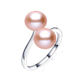 New Arrival Multicolour Natural Freshwater Pearl 925 Sterling Silver Fashion Rings
