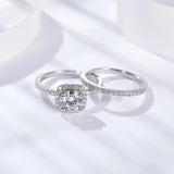 Superb 1ct Moissanite Diamonds White Gold Plated Rings Sets - S925 Silver Bridal Wedding Engagement Fine Jewellery - The Jewellery Supermarket