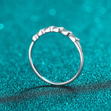Delicate D Colour VVS1 Moissanite Diamonds 925 Sterling Silver Engagement Ring
