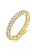 Luxury VVS1 D Colour Moissanite Diamond Simple Round Rings Quality Fine Jewellery