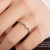 Superb 4mm&3mm&1.6mm VVS1 D Colour Moissanite Diamonds S925 Silver Engagement Ring