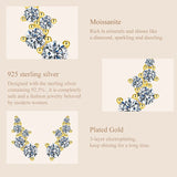 Unique Moissanite Diamond 925 Sterling Silver Unique Bubble Design Stud Earrings