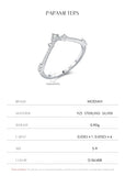 Elegant VVS1 D Colour Moissanite  Exquisite Arrow 925 Sterling Silver Ring