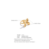 18K Gold Plated Popular Smooth Stainless Steel Flower Adjustable Charm Fashion Ring