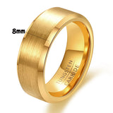 Brushed Silver Black Gold Colour 4/6/8/mm Tungsten Carbide Engagement Rings