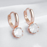 14 Karat Rolled Gold AAA Zircon Diamonds High Quality Delicate Drop Earrings