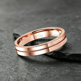 Classic 4mm Multicolour Tungsten Carbide Wedding Engagement Rings For Men Women