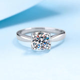 Luxury 0.5-3CT VVS1 Moissanite Diamond Classic Bull Rings For Women 925 Silver Wedding Engagement Fine Jewellery
