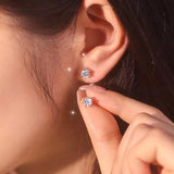 Classic Bird's Nest Moissanite Diamonds Stud 925 sterling silver plated Earrings