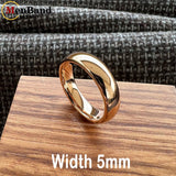 Rose Gold-Color Dome High Polished 2-10MM  Men Women Tungsten Carbide Wedding Rings