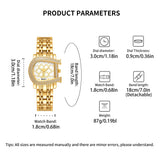 New Arrival Luxury Brand Hot Sale Gold Colour Zircon Crystals Diamonds Gorgeous  Box Design Watch - Ideal Gift