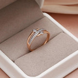 New Arrival Adorable Fashion Rolled 14K Rose Gold AAA Zircon Diamonds Ring - Fine Vintage Wedding Jewellery