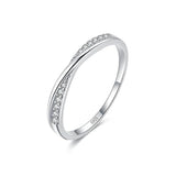 Charming 2MM VVS1 D Colour Moissanite Diamonds Simple Engagement Rings For Women Sterling Sliver Fashion Jewellery