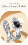 Snake Shape Design Exquisite Fashion Casual Waterproof Copper Band Wristwatch