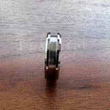 Groove Beveled Polished Finish 4/6/8mm Tungsten Carbide Engagement Rings