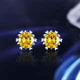 Sparkling 925 Sterling Silver D Colour VVS1 Moissanite Diamonds Snow Stud Earrings