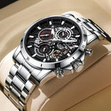 Famous Brand Sport Chronograph Fashion Stainless Steel Quartz Wristwatch