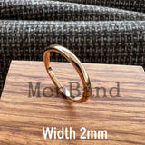 Rose Gold-Color Dome High Polished 2-10MM  Men Women Tungsten Carbide Wedding Rings