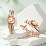 14 Karat Gold Filled Luxury Geometry AAA Zircon Diamonds Drop Earrings Fashion Jewellery