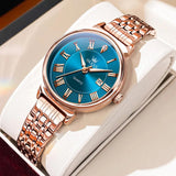 Luxury Classic Roman Scale Solid Stainless steel NEW Quartz Watches for Women Waterproof Date Women Wristwatches
