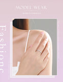 Real Sterling Silver Fashion Wedding Stackable AAAA Lab Created Diamond Ring