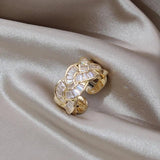 New Design Woven Twist Elegant Luxury AAA Zircon Crystals Rings - Fashion Daily Use Jewellery - The Jewellery Supermarket