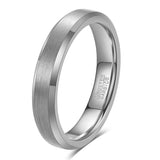 Brushed Silver Black Gold Colour 4/6/8/mm Tungsten Carbide Engagement Rings
