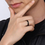 Brushed Polish Finished 6mm/8mm Tungsten Carbide Black/Silver/Gold/Purple/Rainbowd Ring
