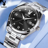 High Quality Luxury Fashion Trend Original Stainless Steel Waterproof Calendar Luminous Quartz Watches for Men