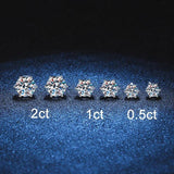 Luxury 2ct Moissanite Diamonds Earrings For Women and Men - Gold Plated Sterling Silver Stud Earring Fine Jewellery - The Jewellery Supermarket