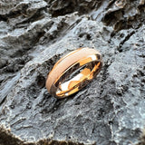 Sandblasted Gold Tone 6/8mm  Engagement Wedding Tungsten Ring for Men Women