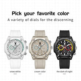 Top Brand Trend Quartz  Business Men's Watches - Original Silicone StrapWaterproof Calendar Multifunction Watches