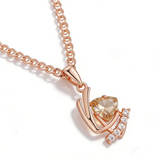 14K Gold Filled Brown and white AAA Zircon Crystals  Fashion Pendant and Necklace