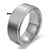 Brushed Polish Finished 6mm/8mm Tungsten Carbide Black/Silver/Gold/Purple/Rainbowd Ring