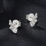 Unique Moissanite Diamond 925 Sterling Silver Unique Bubble Design Stud Earrings