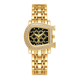 New Arrival Luxury Brand Hot Sale Gold Colour Zircon Crystals Diamonds Gorgeous  Box Design Watch - Ideal Gift