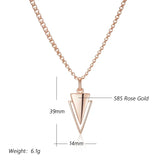 Luxury Filled Rose Gold of 14-Karat Purity Geometric Glossy Necklace For Women - High Quality Jewellery