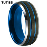 Double Groove Dome Polishing with Chamfering New Men's and Women's Tungsten Ring