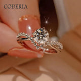 High Quality D Colour VVS1 Carat Moissanite Diamonds 18K White Gold Plated Wedding Engagement Sterling Silver Rings